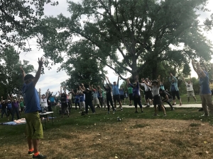 bch boulder community health walk with a doc group exercises stretches